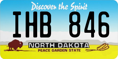 ND license plate IHB846