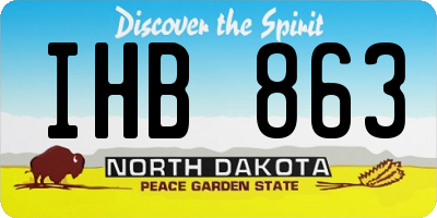 ND license plate IHB863