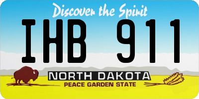 ND license plate IHB911