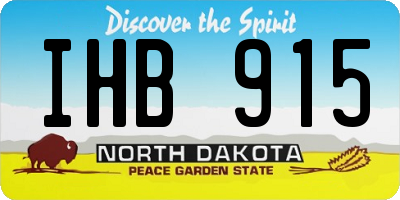 ND license plate IHB915