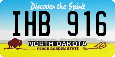 ND license plate IHB916