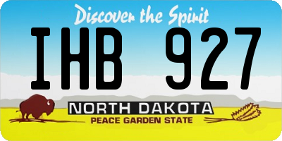 ND license plate IHB927