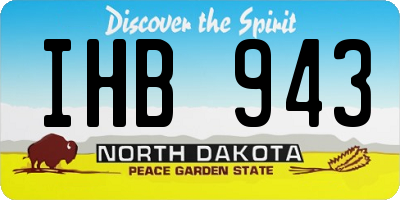 ND license plate IHB943