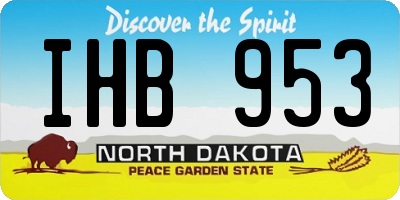 ND license plate IHB953