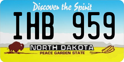 ND license plate IHB959