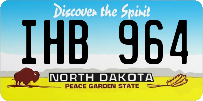 ND license plate IHB964