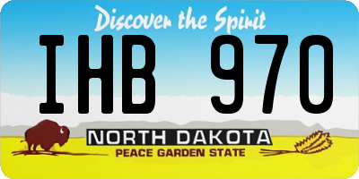 ND license plate IHB970
