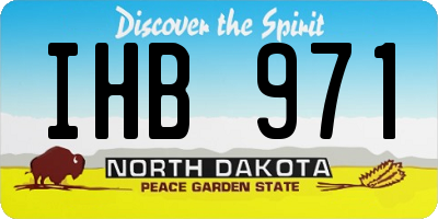 ND license plate IHB971