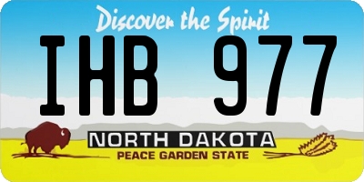 ND license plate IHB977