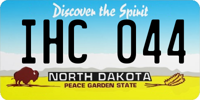 ND license plate IHC044