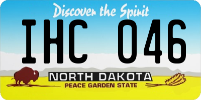 ND license plate IHC046