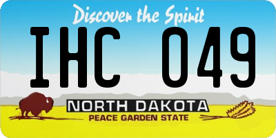 ND license plate IHC049