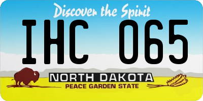 ND license plate IHC065
