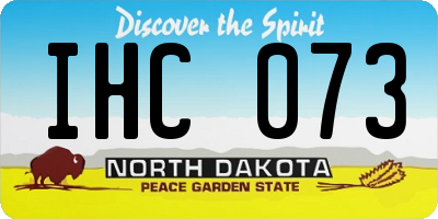 ND license plate IHC073