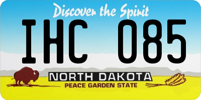 ND license plate IHC085