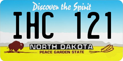 ND license plate IHC121