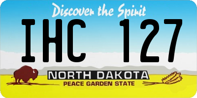 ND license plate IHC127