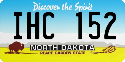 ND license plate IHC152