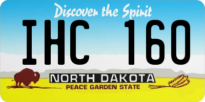ND license plate IHC160