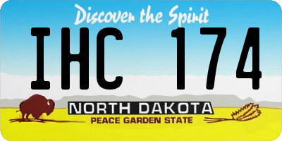 ND license plate IHC174