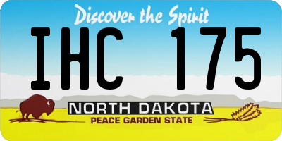 ND license plate IHC175