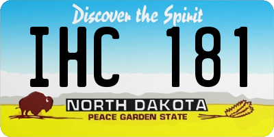 ND license plate IHC181