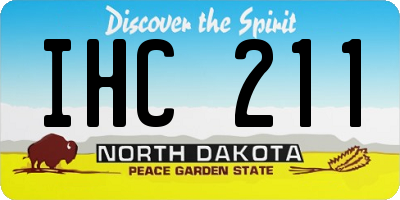 ND license plate IHC211