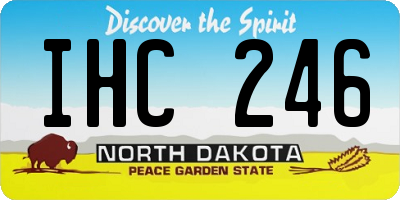 ND license plate IHC246