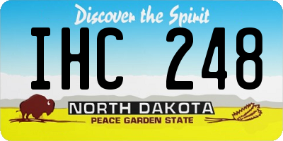 ND license plate IHC248