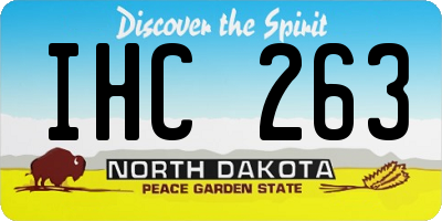 ND license plate IHC263