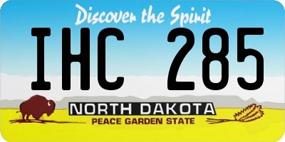ND license plate IHC285