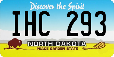 ND license plate IHC293