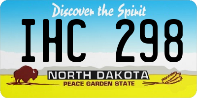 ND license plate IHC298