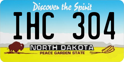 ND license plate IHC304