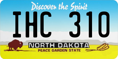 ND license plate IHC310