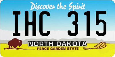 ND license plate IHC315