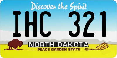 ND license plate IHC321