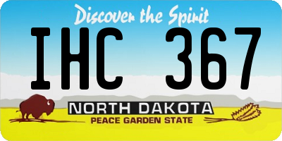 ND license plate IHC367