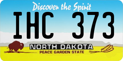 ND license plate IHC373