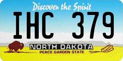 ND license plate IHC379