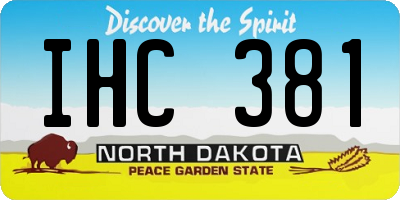 ND license plate IHC381