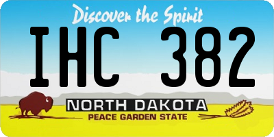 ND license plate IHC382