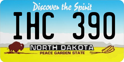 ND license plate IHC390