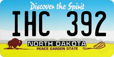 ND license plate IHC392