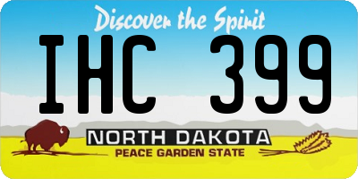 ND license plate IHC399