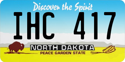 ND license plate IHC417