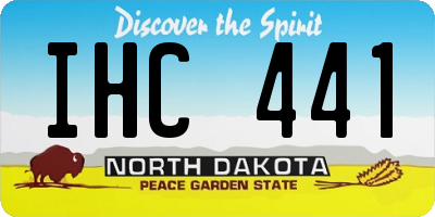 ND license plate IHC441