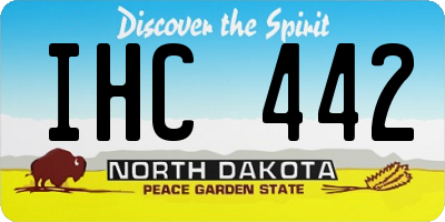 ND license plate IHC442