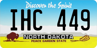 ND license plate IHC449