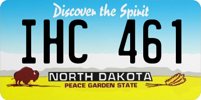 ND license plate IHC461